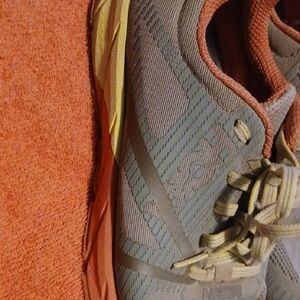 Hoka One One Orange and Gray Sneakers